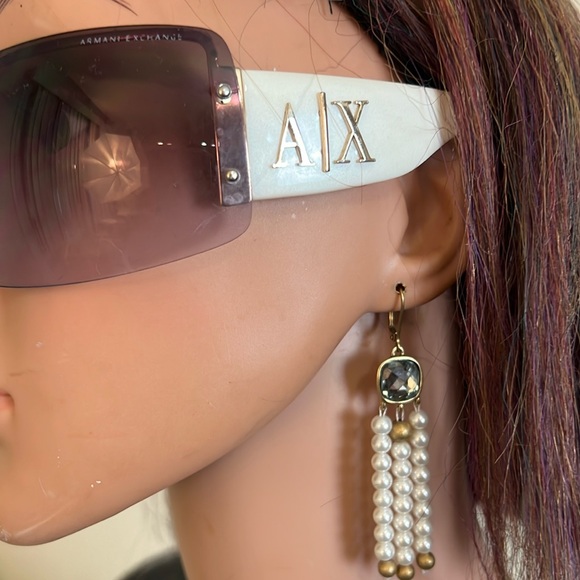 Givenchy Drop down Faux Pearl Earrings New. - Picture 9 of 13